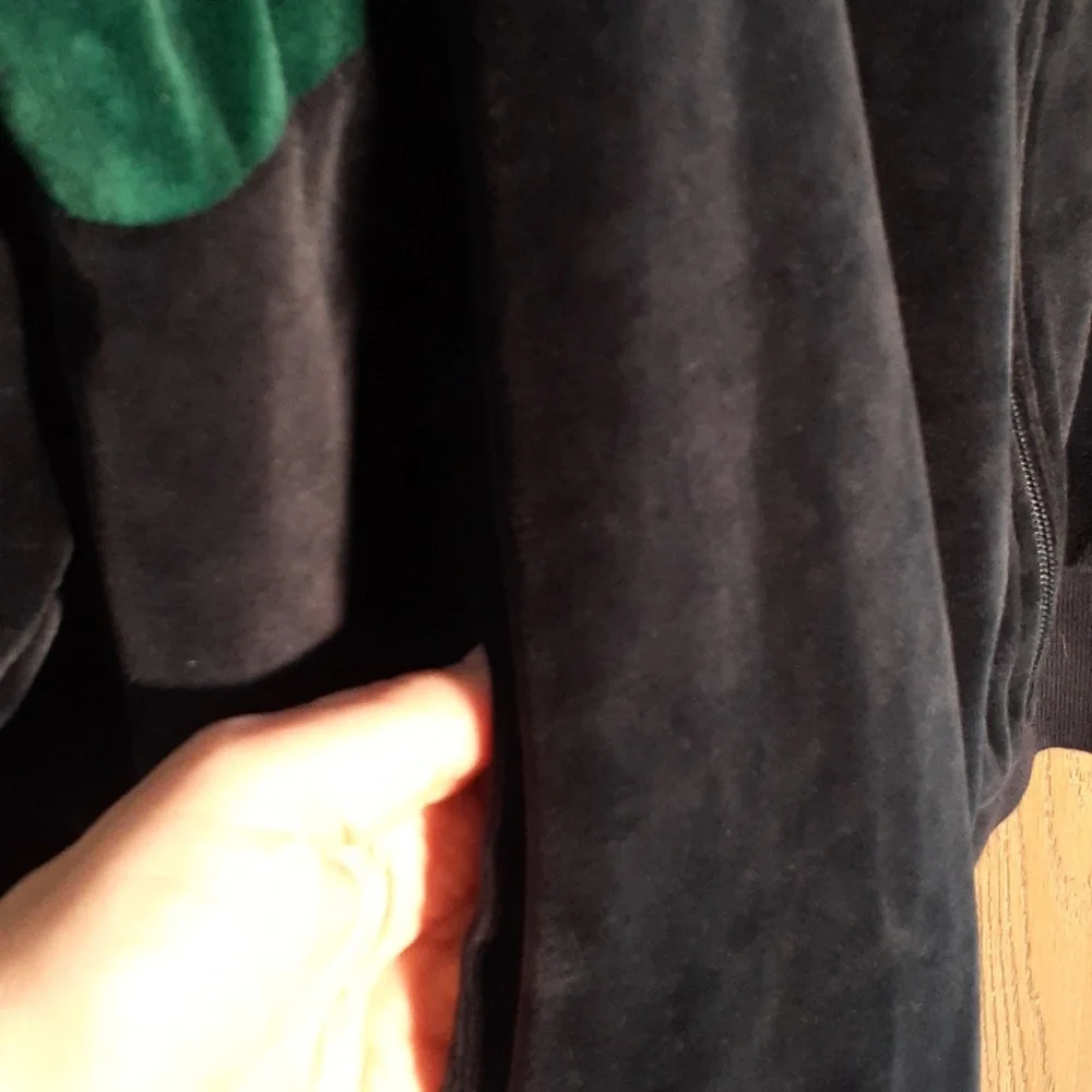 Honors pristine vintage crushed velvet track jacket navy blue emerald green XXL - Picture 4 of 8